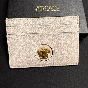 Versace Cream white Card Holder